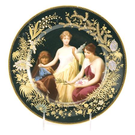 Vienna Style Gilt and Enameled Porcelain