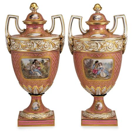 Pair of Continental Gilt Decorated