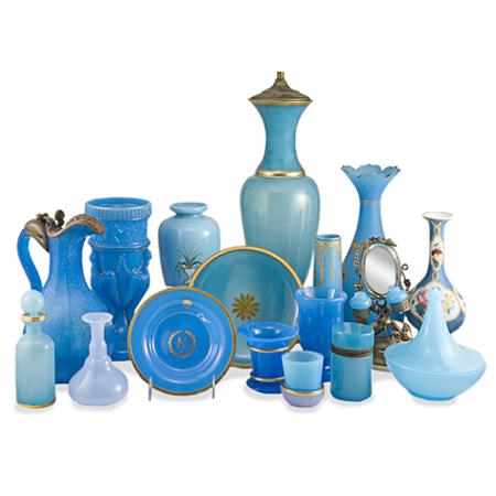 Group of Continental Opaline Glass