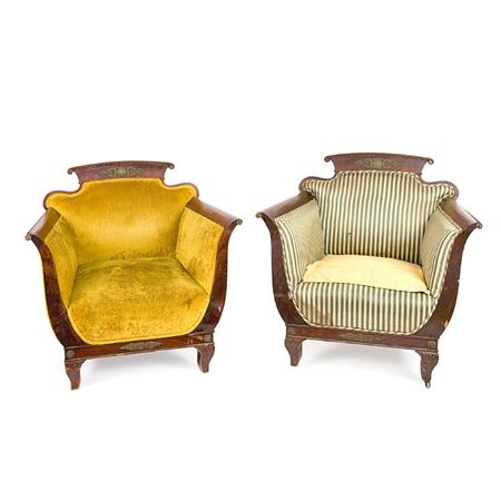Pair of Empire Style Gilt-Metal