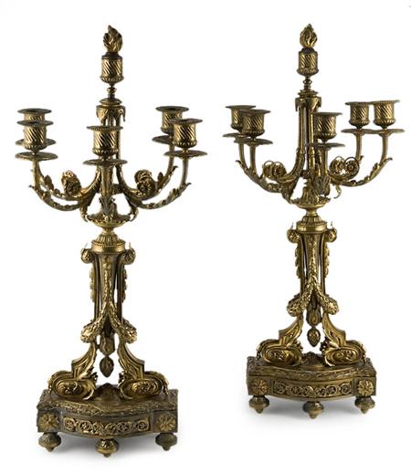Pair of Louis XVI Style Bronze