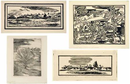 Fiske Boyd An etching and eight