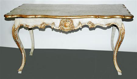 Continental Rococo Painted and