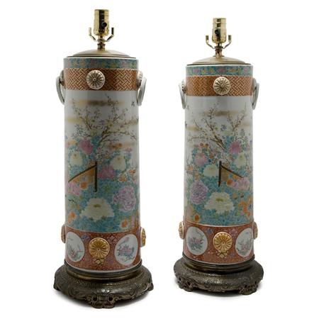 Pair of Chinese Enamel Decorated 69b24