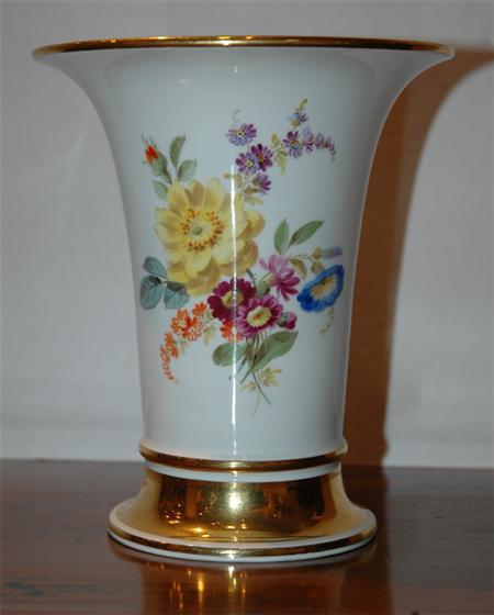 Meissen Floral Decorated Porcelain Beaker