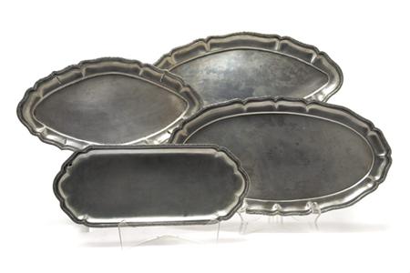 Group of Four Austrian Silver Trays  69b62