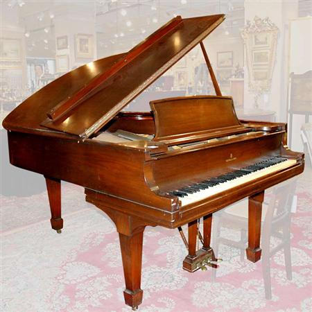 Steinway Mahogany Baby Grand Piano with