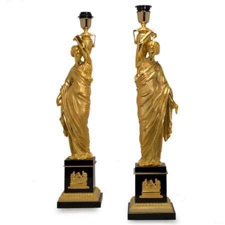 Pair of Neoclassical Style Gilt-Metal