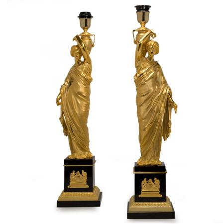 Pair of Neoclassical Style Gilt Metal 697b2