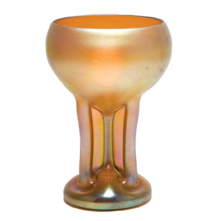 Steuben Gold Aurene Glass Vase
	