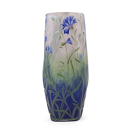 Daum Acid Etched and Enameled Glass 69811