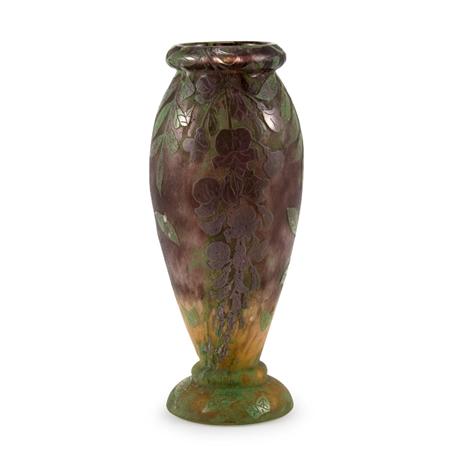 Daum Acid Etched Cameo Glass Vase  69812