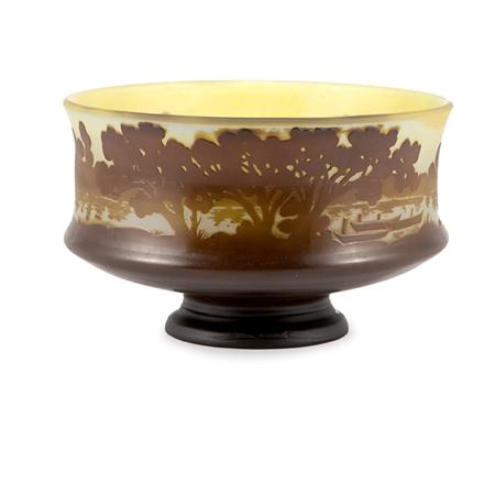 Galle Acid Etched Cameo Glass Bowl
	