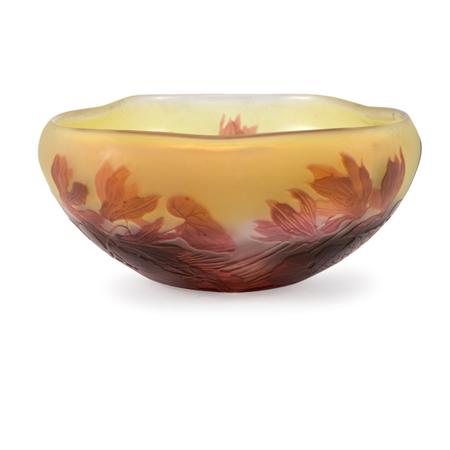 Galle Acid Etched Cameo Glass Bowl  69822
