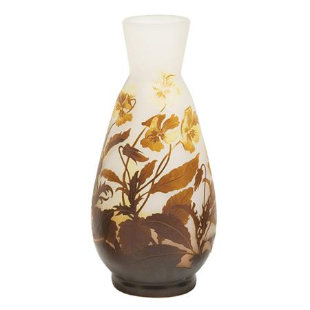 Galle Acid Etched Cameo Glass Vase  69825