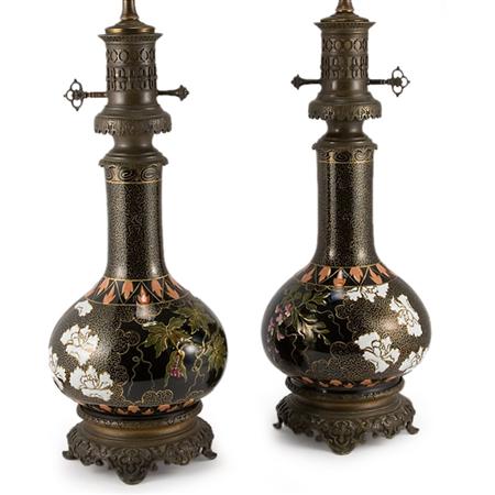 Pair of Royal Doulton Bronze Mounted