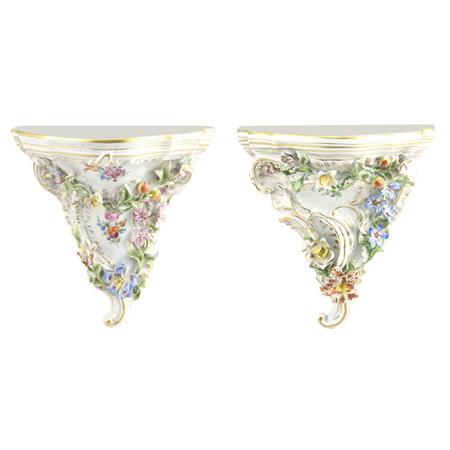 Pair of Dresden Gilt Decorated