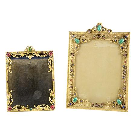 Two Gilt-Metal Photograph Frames
	 