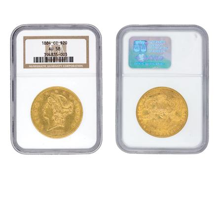 1884 CC $20 Liberty Head
	  Estimate:$2,000-$2,500