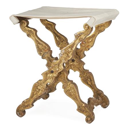 Italian Rococo Gilt Wood Folding 69db0