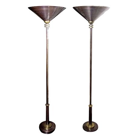 Pair of Art Deco Style Patinated Metal 69dce