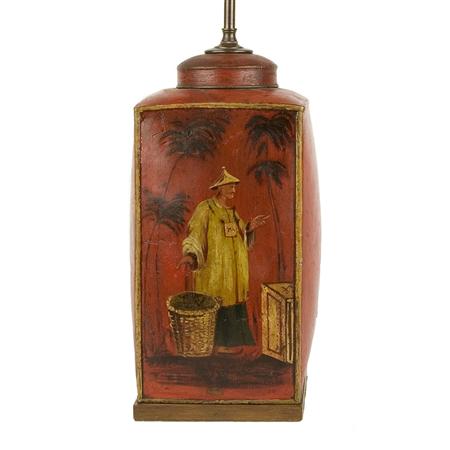 Chinese Export Tole Painted Canister 69ded