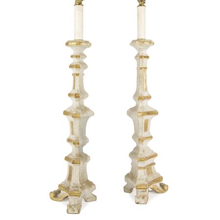 Pair of Italian Baroque Style Painted