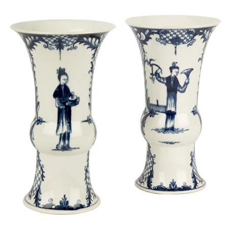 Pair of Worcester Blue and White