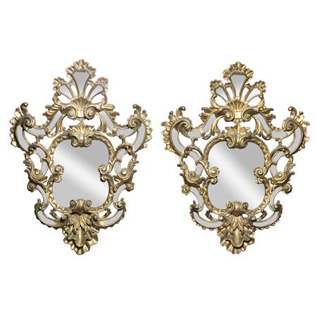 Pair of Italian Rococo Style Gilt Wood 69e33