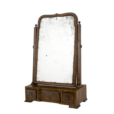 George II Walnut Shaving Mirror  69e36