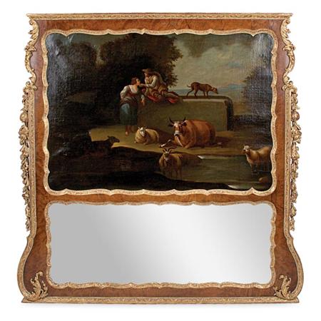 George II Parcel Gilt Walnut Overmantel 69e5c