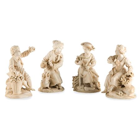 Group of Four Continental Ivory Figures
	