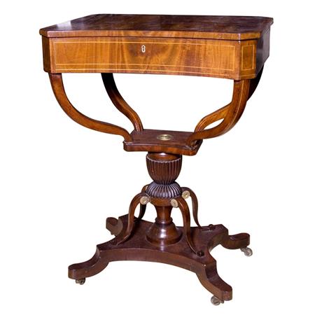 Regency Mahogany Sewing Table  69e7d
