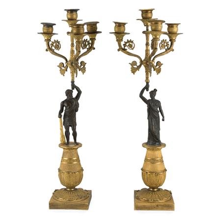 Pair of Charles X Gilt and Patinated Bronze 69e9c