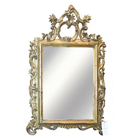 Continental Rococo Gilt Wood Mirror  69ebd