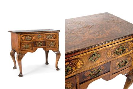 Queen Anne Marquetry Inlaid Walnut