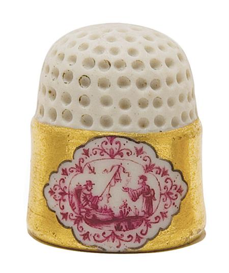 Meissen Style Porcelain Thimble
	