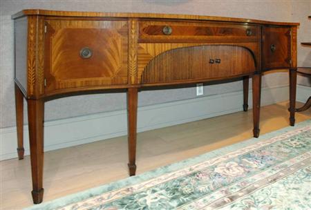 Federal Style Inlaid Mahogany Tambour