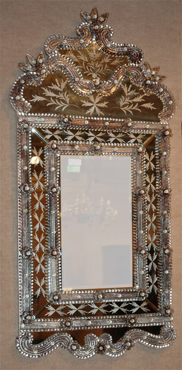 Venetian Glass Mirror   Height
