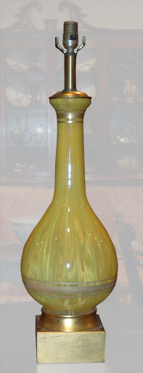 Frederick Cooper Yellow Glass Lamp  69bf6