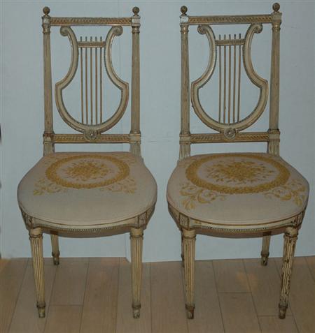 Pair of Louis XVI Style Painted