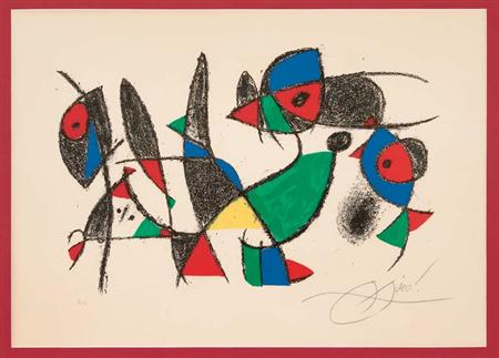 Joan Miro UNTITLED Color lithograph  69cd4