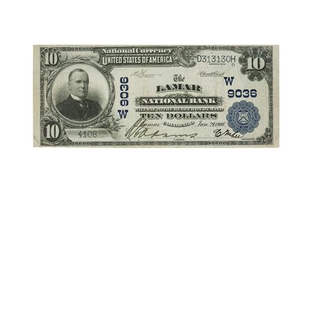 $10 National Bank Note, Fr. 626
	  Estimate:$300-$500