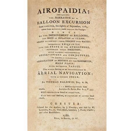 BALDWIN, THOMAS Airopaidia: containing