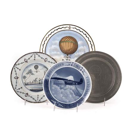 Group of Aviation Theme Porcelain,