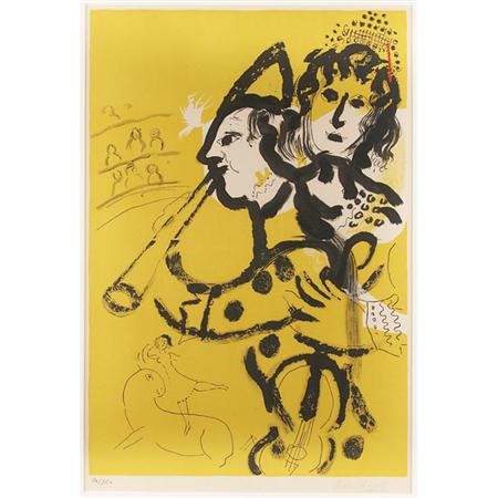 Marc Chagall CLOWN MUSICIEN Color 6a1a7