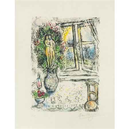 Marc Chagall THE HALF OPENED WINDOW