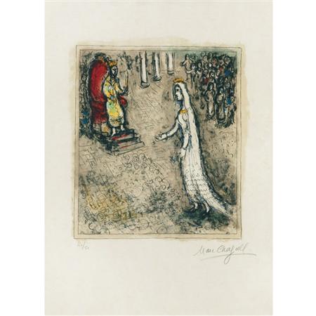Marc Chagall ESTHER Color lithograph
	