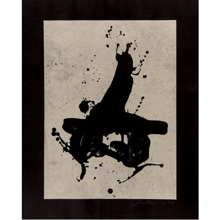 Robert Motherwell BLACK ON BLACK Lithograph,