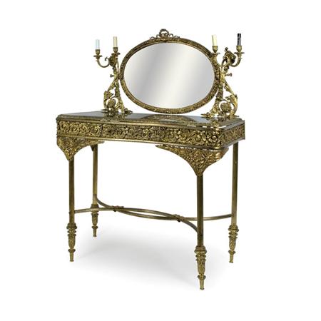 Louis XVI Style Gilt-Metal Mirrored